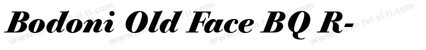 Bodoni Old Face BQ R字体转换